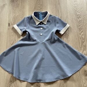 Charming Blue and White Kids Formal Dress
